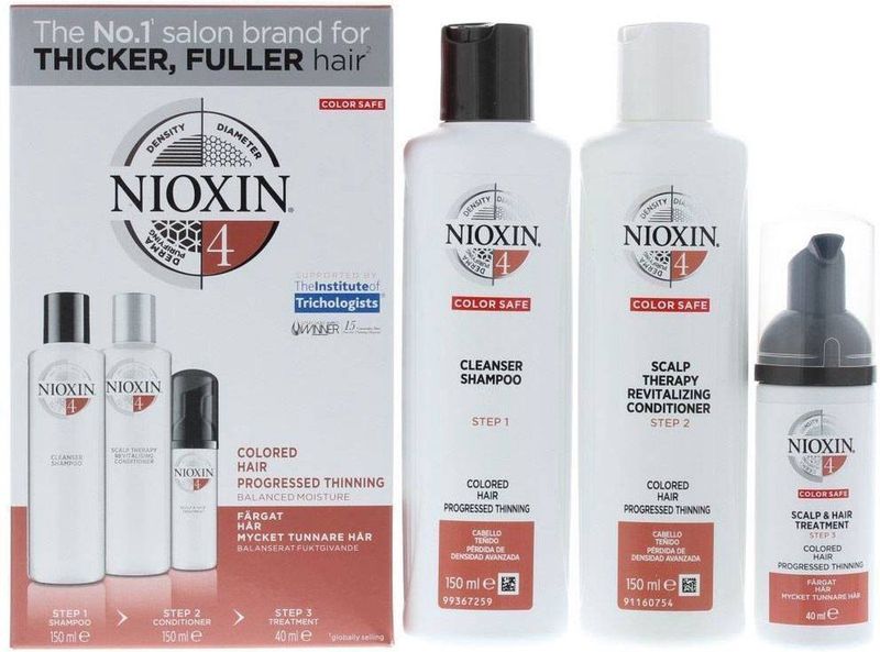 Nioxin - System 4 - Haargroeimiddelen - Set van 3 - Dermatologisch Getest