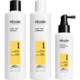 Nioxin - System 1 - Haarbehandeling - 300ml Shampoo - 300ml Conditioner - 100ml Scalp Treatment