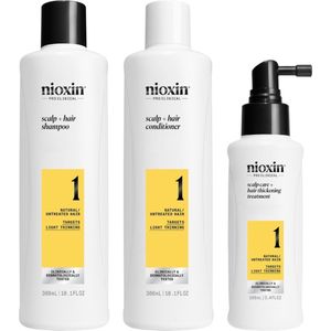 Nioxin - System 1 - Haarbehandeling - 300ml Shampoo - 300ml Conditioner - 100ml Scalp Treatment