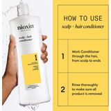 Nioxin - System 1 Conditioner - 1000ml - Voor Natuurlijk Dunner Haar
