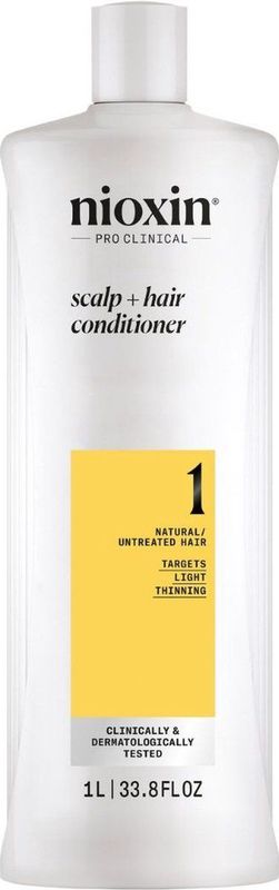 Nioxin - System 1 Conditioner - 1000ml - Voor Natuurlijk Dunner Haar