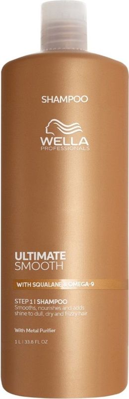 Wella - Ultimate Smooth Shampoo - 1000ml - Shampoo voor Droog Haar