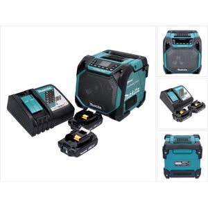 Makita DMR 203 RA Bluetooth-luidspreker 12 V 18 V IP64 + 2x oplaadbare accu 2.0 Ah + lader