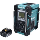 Makita - DMR 301 - Snoerloze Bouwplaatsradio - DAB / DAB+ / Bluetooth - 12 V max. - 18 V - Inclusief Accu 5.0 Ah