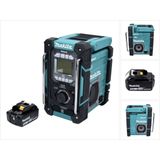 Makita - DMR 301 - Snoerloze Bouwplaatsradio - DAB / DAB+ / Bluetooth - 12 V max. - 18 V - Inclusief Accu 5.0 Ah