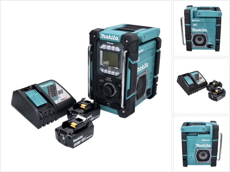 Makita - DMR 301 - Snoerloze Bouwplaatsradio - DAB / DAB+ / Bluetooth - Inclusief 2x Accu 3.0 Ah en Lader