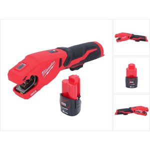 Milwaukee M12 PCSS-201 accu RVS pijpsnijder 12 V 12 - 28 mm + 1x accu 2,0 Ah - zonder lader