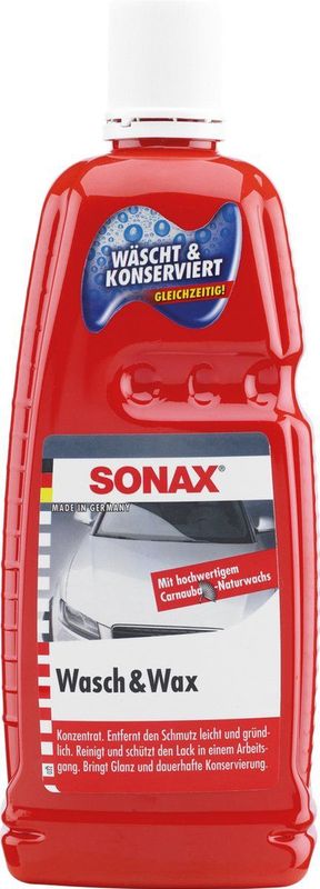SONAX - Wash & Wax - Autoshampoo - Carnauba - 2-in-1 Concentraat