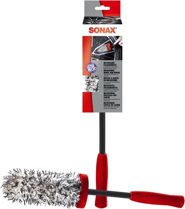 SONAX - Microvezelborstel - Voor Velgen - Antislip Handgreep - Inclusief Vuilvanger