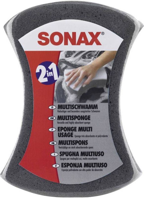 Sonax - Multispons - 2-in-1 - Grijs/Wit - Ergonomisch