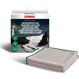 SONAX Microvezel Glasdoek 40x40cm - 3 stuks