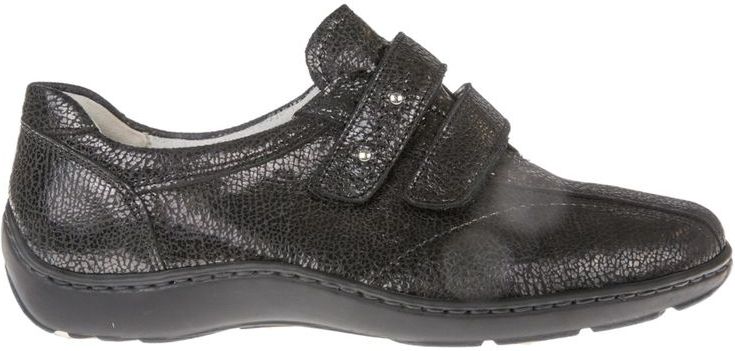 Waldläufer - 496301 - Klittenbandschoenen - Zwart - Leer