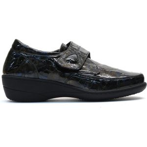 Promed - 4032.7 - Klittenbandschoenen - Blauw Lak - Leer Combi