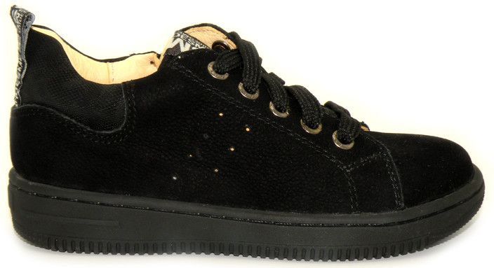 Shoesme - MU20W012 - Veterschoenen - Zwart - Suède - Leer Combi