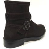 Annalina - A6302 - Enkellaarzen - Zwart - Leer