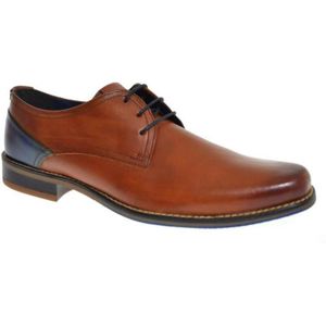 Longo - 441 Veterschoenen - Cognac - Leer