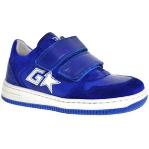 Giga Shoes - D54.A18 - Klittenbandschoenen - Blauw - Leer