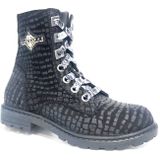 Twins - 320626 - Veterschoenen - Zwart - Leer