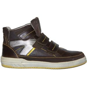 Piedro - 73010n - Half Hoge Klittenbandschoen - Leer - Zwart