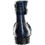 HIP - H1138 - Enkellaarzen - Blauw - Lak - Leer