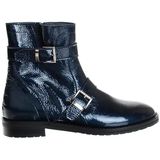 HIP - H1138 - Enkellaarzen - Blauw - Lak - Leer