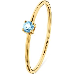 CHRIST - Damesring - Blauw - Geelgoud 375 - 88570871