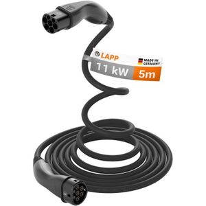 Helix laadkabel elektrische auto - Type 2 - 11 kW - 20 A / 400 V - Lapp - 5 meter