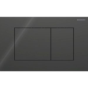 Geberit Sigma40 bedieningsplaat - 2-toets spoeling - vierkant - glas - zwart