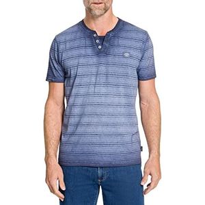 Pioneer Heren Henley T-shirt, Sargasso Sea Washed, XL, Sargasso Sea Washed, XL