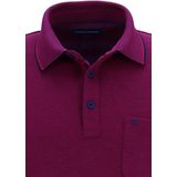 CASA MODA comfort fit poloshirt, donkerrood melange