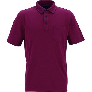 CASA MODA comfort fit poloshirt, donkerrood melange