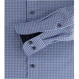 CASA MODA - Comfort Fit - Overhemd - Blauw Geruit - Popeline - Strijkvriendelijk