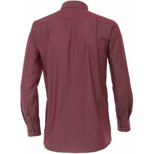 CASA MODA - Overhemd - Rood met Blauw Geruit - 100% Katoen - Strijkvriendelijk