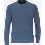 CASA MODA - Comfort Fit - Pullover - Middenblauw Melange - Zacht en Soepel Breisel