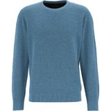 CASA MODA - Comfort Fit - Pullover - Middenblauw Melange - Zacht en Soepel Breisel