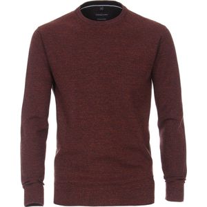 Casa Moda Pullover O-Hals Melange Bordeaux - Heren - Pullovers