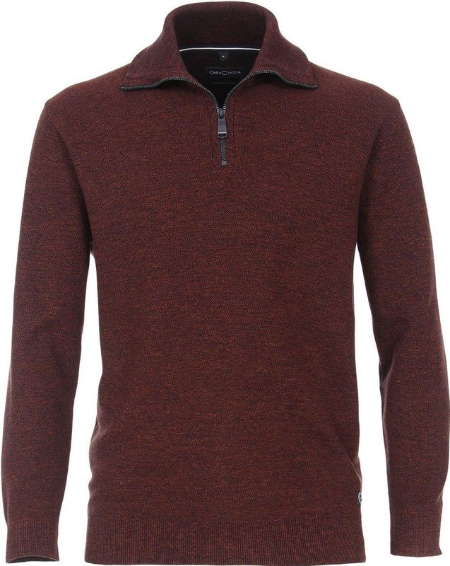Casa Moda - Half Zip Trui - Bordeaux - Heren
