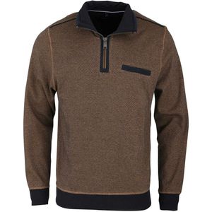 CASA MODA - Comfort Fit - Schipperstrui - Geel Melange - Korte Rits