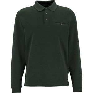 Casa Moda Polo LS Donkergroen - Heren - Longsleeve polo