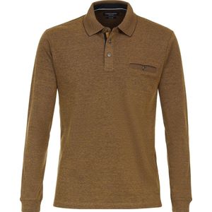 Casa Moda Polo Long Sleeves Geel - Heren - Longsleeve polo