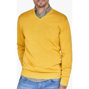 Casa Moda Pullover V-Hals Geel - Heren - Pullovers