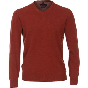 Casa Moda - Pullover V-Hals Oranje - Heren - Regular-fit