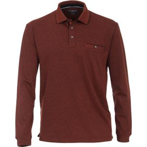 CASAMODA - Comfort Fit Polo - Heren Poloshirt - Blauw - Piqué - Lange Mouwen
