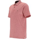 CASA MODA Poloshirt - Rood Melange - Stretch - Korte Mouwen