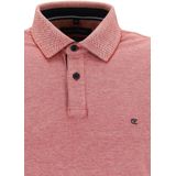 CASA MODA Poloshirt - Rood Melange - Stretch - Korte Mouwen