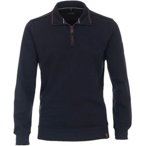 Casa Moda Half Zip Trui Donkerblauw - Maat M - Heren