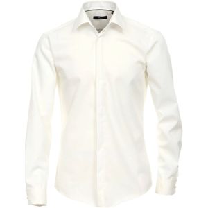 VENTI - Smoking Overhemd - Wit - Poplin - Extra Lange Mouwen