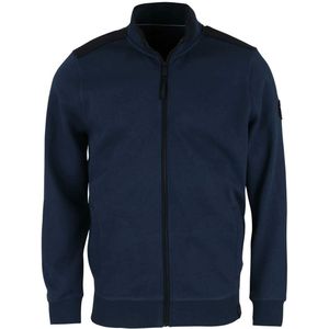 Casa Moda - Vest - Blauw - Katoen - Effen - Wijde Fit