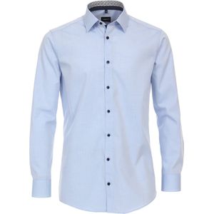 Venti Business Hemd Lange Mouw - Blauw - Kent - Modern Fit