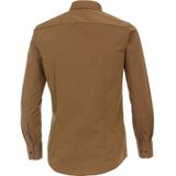 VENTI - Modern Fit Overhemd - Okergeel - Popeline - Strijkvriendelijk